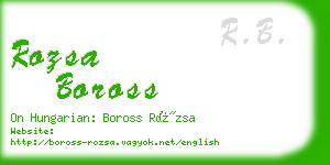 rozsa boross business card